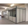 Cloison vitrée ou semi-vitrée amovible - bureau ou industrie