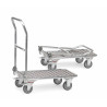 Trolley with fold-down back