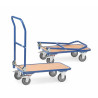 Trolley with fold-down back
