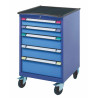 Mobile cabinet with drawers