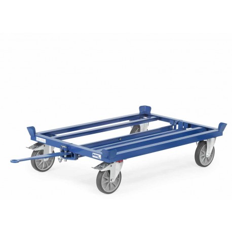 Tow-in-train pallet dolly