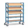 Rolling rack for plastic bins