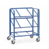 Rolling rack for plastic bins