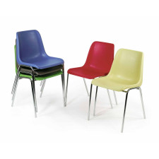 Stackable plastic shell chair