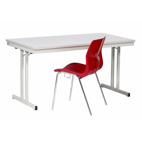 Tafel met inklapbaar onderstel voor kantine en eetzaal
