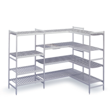 Shelving with tubular Duralinox shelves