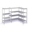 Shelving with tubular Duralinox shelves