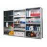 Shelving with galvanised or painted Actilone shelves