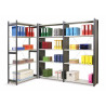 Shelving with galvanised or painted Actilone shelves