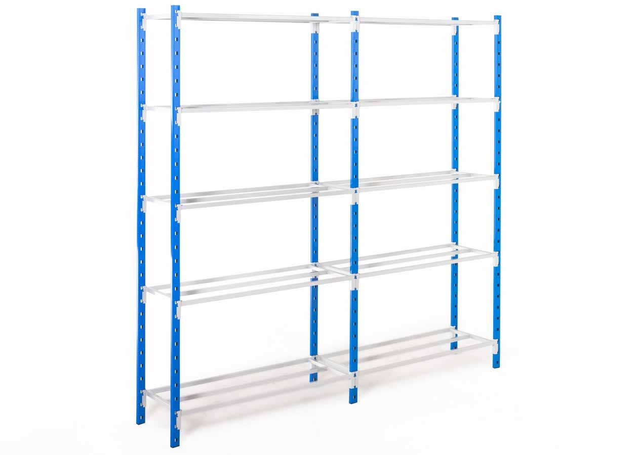 Shelving with Actiflip tubular shelves