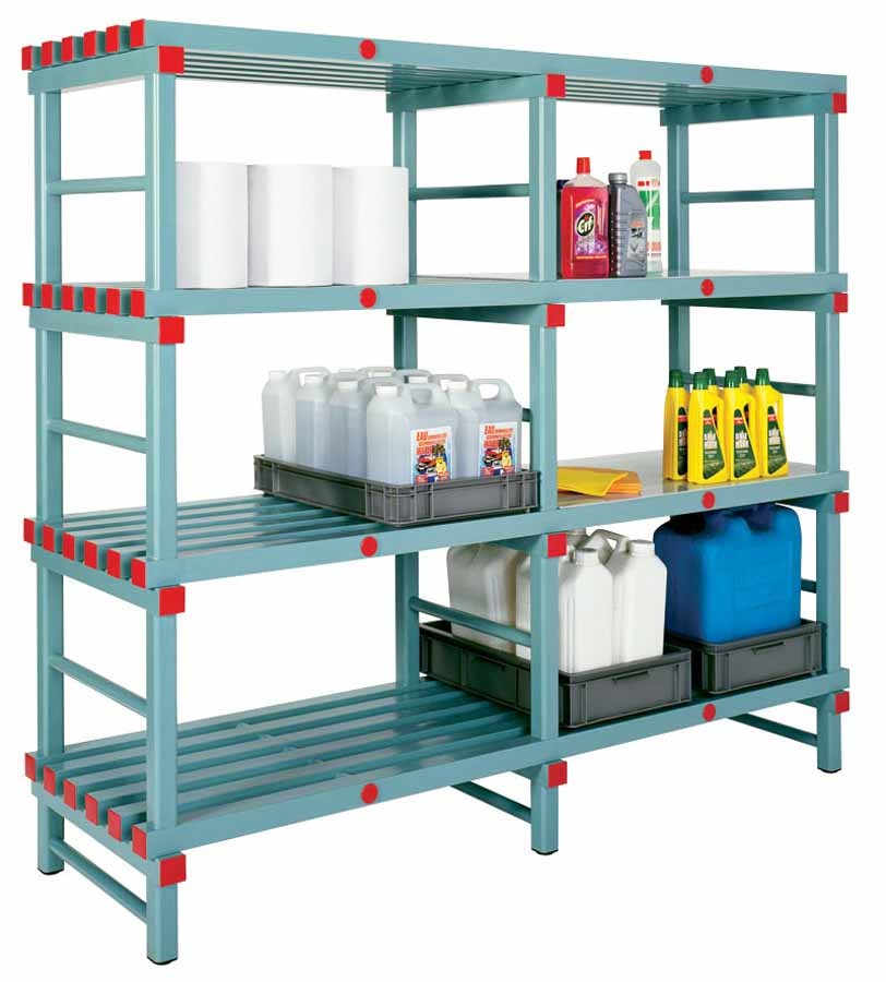 resin tubular shelving