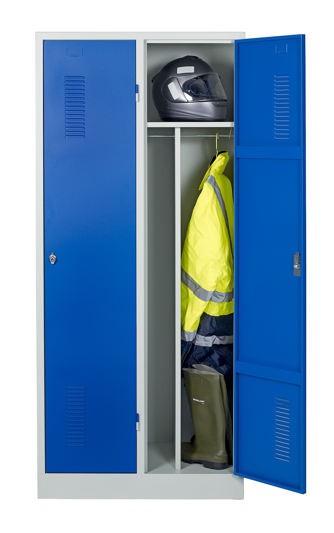 Monobloc locker for dirty industry