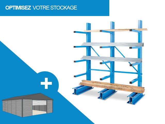 Rayonnage cantilever charge légère et mi lourde - Acticant