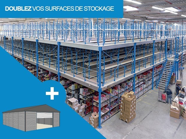 Platform - Mezzanine for professional premises: Sports halls, Shops, Showrooms...