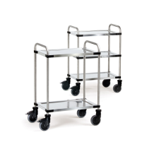 Chariot inox - 2 plateaux