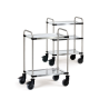 Chariot inox - 2 plateaux
