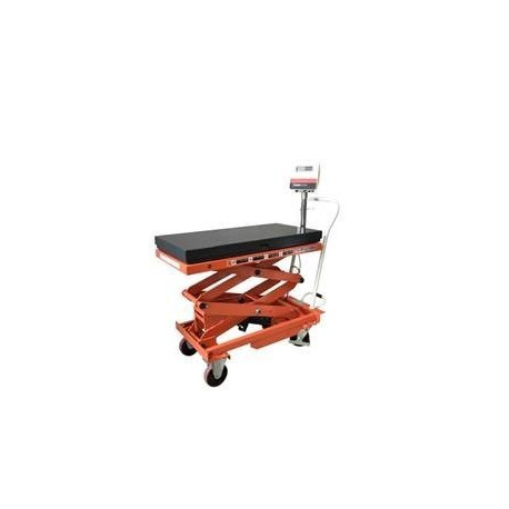 Table élévatrice avec pesage integré