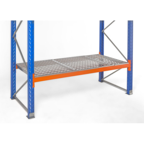 Metal grating shelf