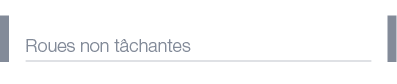 Roues non tâchantes