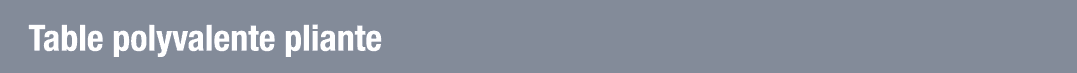 Table polyvalente pliante