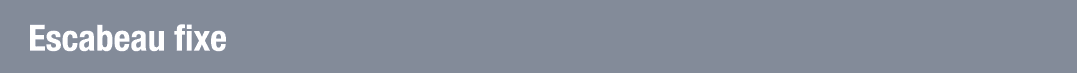 Escabeau fixe