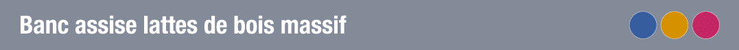 Banc assise lattes de bois massif 