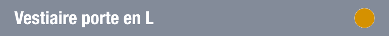 Vestiaire porte en L 