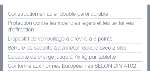 Construction en acier double paroi durable Protection contre les incendies légers et les tentatives d effraction Disp   