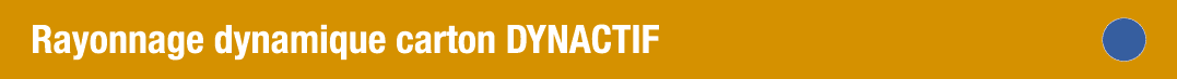 Rayonnage dynamique carton DYNACTIF 