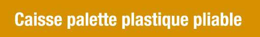 Caisse palette plastique pliable
