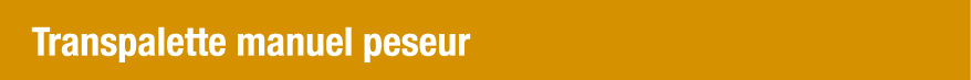 Transpalette manuel peseur