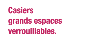 Casiers grands espaces verrouillables 