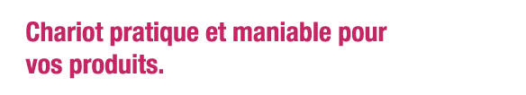 Chariot pratique et maniable pour vos produits 