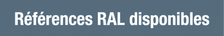 Références ral disponibles