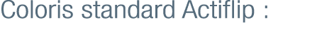 Coloris standard Actiflip :