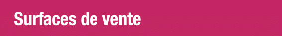 Surfaces de vente