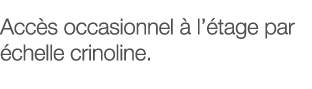 Accès occasionnel à l étage par échelle crinoline 