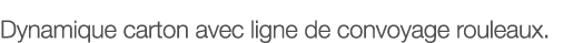 Dynamique carton avec ligne de convoyage rouleaux 