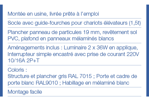 Montée en usine, livrée prête à l emploi Socle avec guide-fourches pour chariots élévateurs (1,5t) Plancher panneau d   