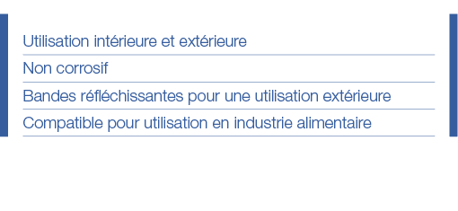 Utilisation intérieure et extérieure Non corrosif Bandes réfléchissantes pour une utilisation extérieure Compatible p   