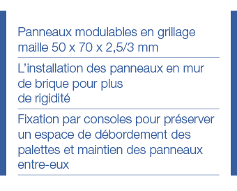 Panneaux modulables en grillage maille 50 x 70 x 2,5 3 mm L installation des panneaux en mur de brique pour plus de r   