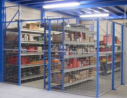 cloison grillagé pour stockage industriel